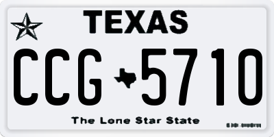 TX license plate CCG5710