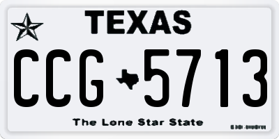 TX license plate CCG5713