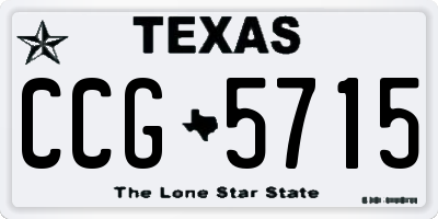TX license plate CCG5715