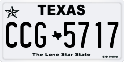 TX license plate CCG5717