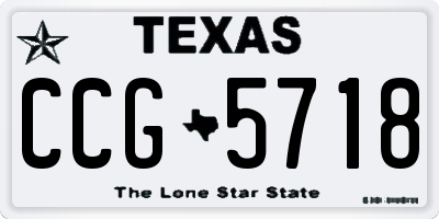 TX license plate CCG5718