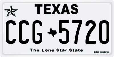 TX license plate CCG5720
