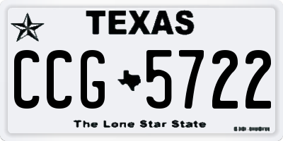 TX license plate CCG5722