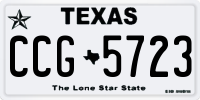 TX license plate CCG5723