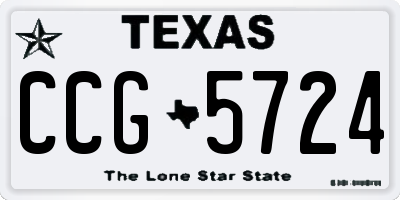 TX license plate CCG5724