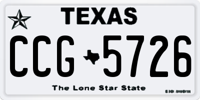 TX license plate CCG5726