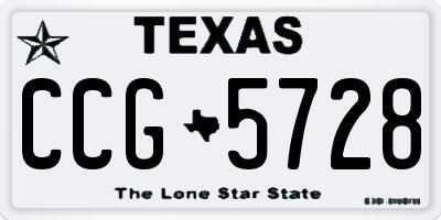 TX license plate CCG5728