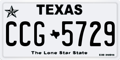 TX license plate CCG5729