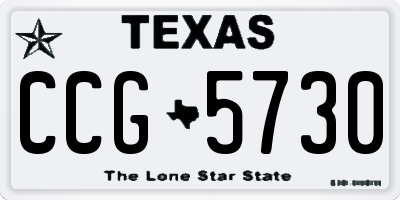 TX license plate CCG5730