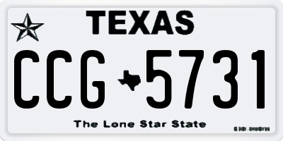 TX license plate CCG5731