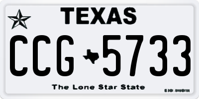 TX license plate CCG5733