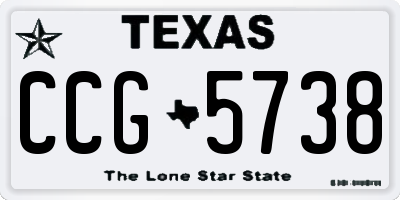 TX license plate CCG5738