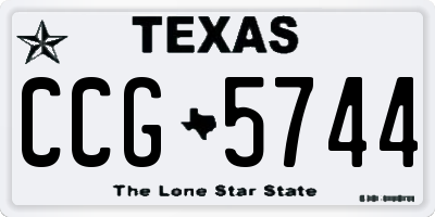 TX license plate CCG5744