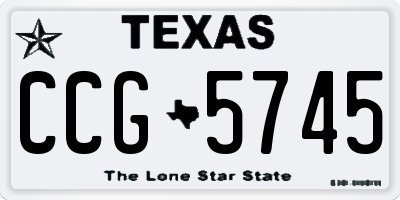 TX license plate CCG5745