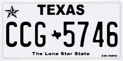TX license plate CCG5746