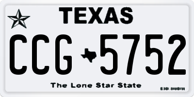 TX license plate CCG5752