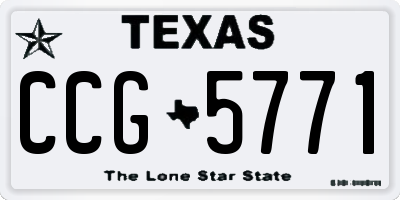TX license plate CCG5771