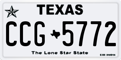 TX license plate CCG5772