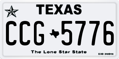 TX license plate CCG5776