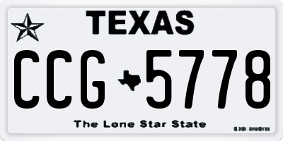 TX license plate CCG5778