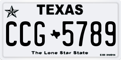 TX license plate CCG5789