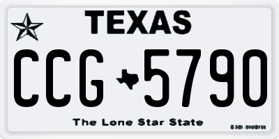 TX license plate CCG5790