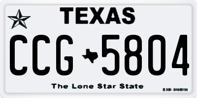 TX license plate CCG5804