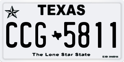 TX license plate CCG5811