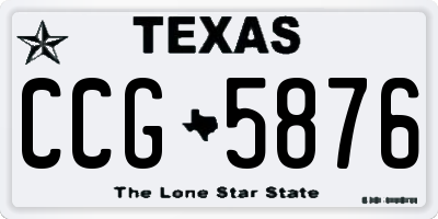 TX license plate CCG5876