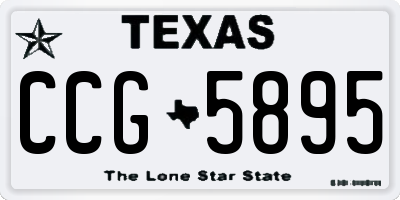 TX license plate CCG5895