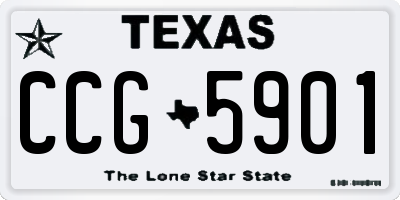 TX license plate CCG5901