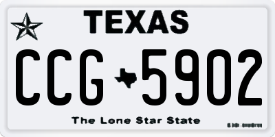 TX license plate CCG5902