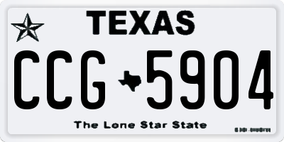TX license plate CCG5904