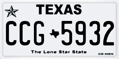TX license plate CCG5932