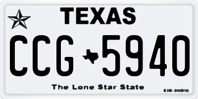 TX license plate CCG5940
