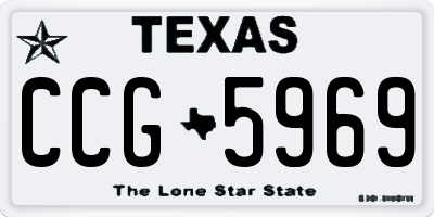 TX license plate CCG5969