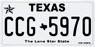 TX license plate CCG5970