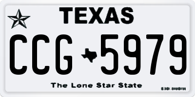 TX license plate CCG5979