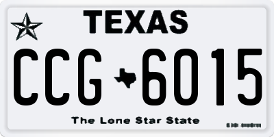 TX license plate CCG6015