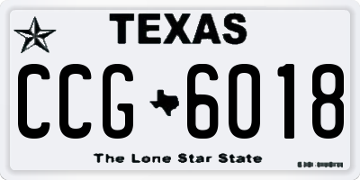 TX license plate CCG6018