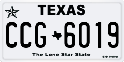 TX license plate CCG6019