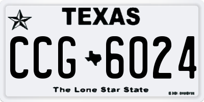 TX license plate CCG6024