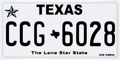 TX license plate CCG6028