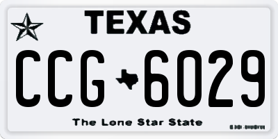 TX license plate CCG6029