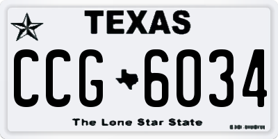 TX license plate CCG6034