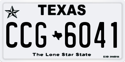 TX license plate CCG6041