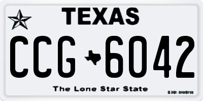 TX license plate CCG6042