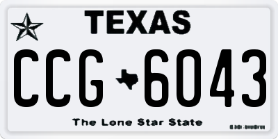 TX license plate CCG6043