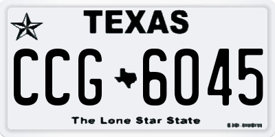 TX license plate CCG6045