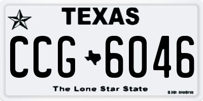 TX license plate CCG6046